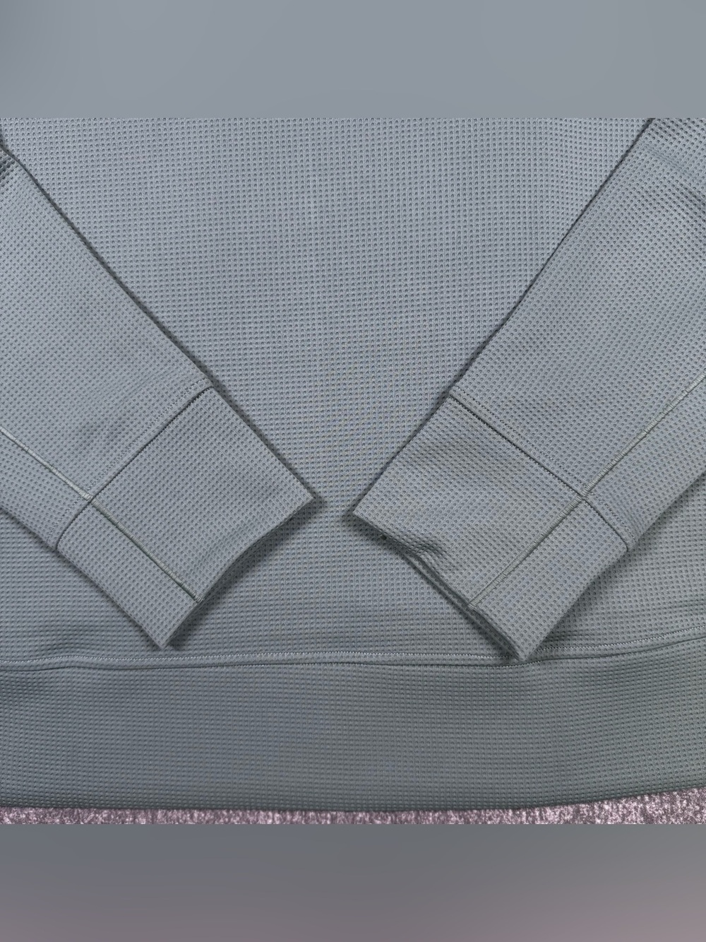 Lululemon Shift Stitch Crew Medium Waffle Knit Long Sleeve Post Work Out Shirt - Picture 6 of 10